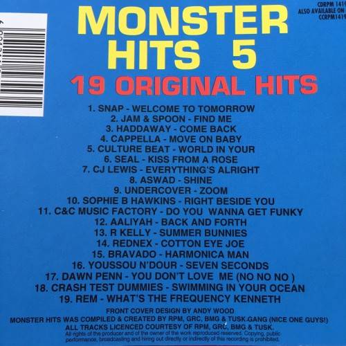 CD - MONSTER HITS 5 (19 ORIGINAL HITS)
