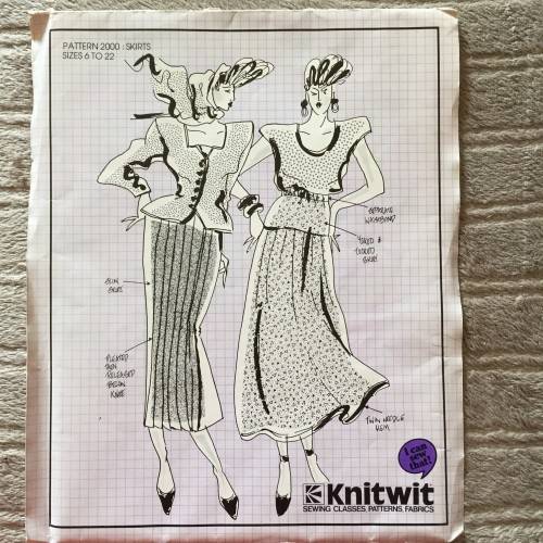 PATTERN KNITWIT 2000 (UNUSED) - SKIRTS (SIZE 6-22)