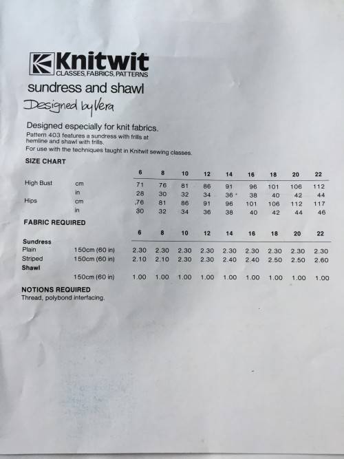 PATTERN KNITWIT 403 (UNUSED) - SPECIAL OCCASION DRESS (SIZE 6-22)