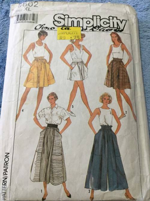 PATTERN SIMPLICITY 8502 - SKIRT and PANTS (SIZE XL)BIG SIZE