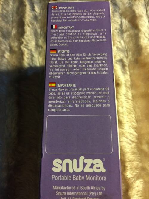 BABY MOITOR - SNUZA HERO: PORTABLE MOVEMENT MONITOR