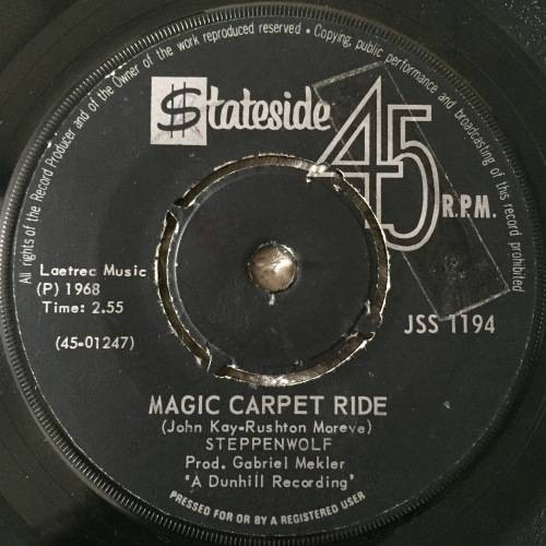 SEVEN SINGLE (45 RPM) - STEPPENWOLF: MAGIC CARPET RIDE//SOOKIE SOOKIE