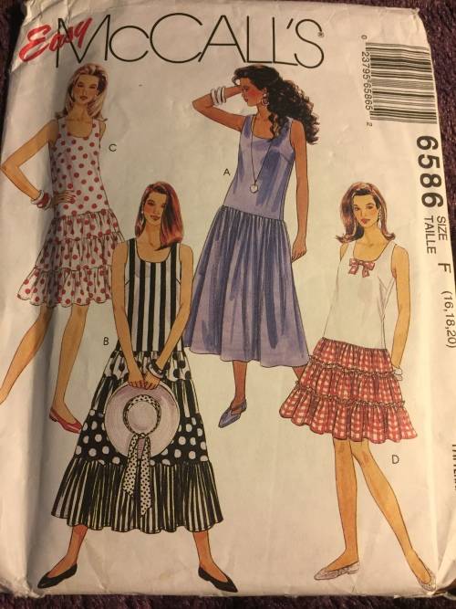PATTERN MCCALL`S 6586 (UNUSED) - DRESS (SIZE 16-18-20)
