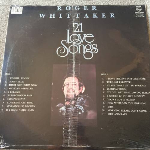 LP VINYL - ROGER WHITTAKER: 21 LOVE SONGS (STILL SEALED)