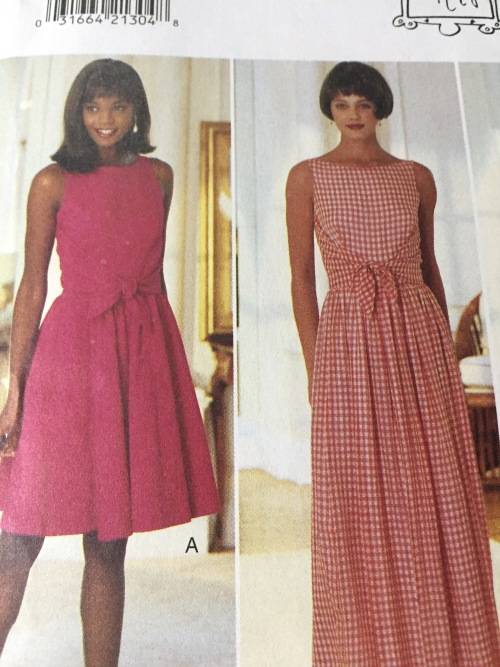PATTERN BUTTERICK 3935 (UNUSED) - UNUSUAL DRESS WITH TIE ENDS (SIZE 6-8-10-12)