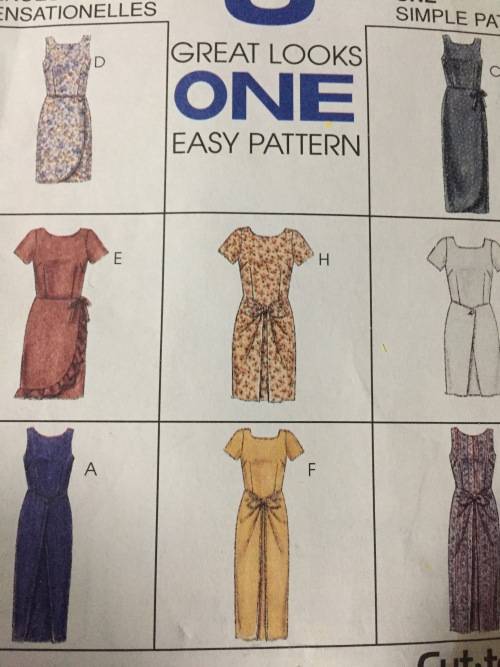 PATTERN MCCALL`S 7650 (UNUSED, MARKS ON COVER) - 8 BEAUTIFUL DRESS VARIATIONS (SIZE 16-18-20)