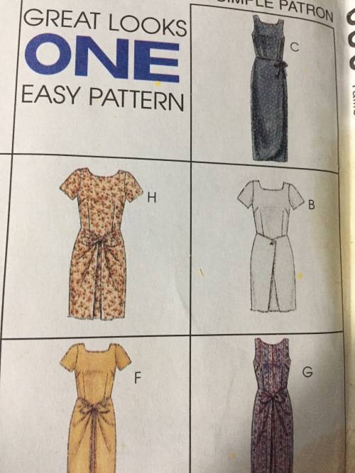 PATTERN MCCALL`S 7650 (UNUSED, MARKS ON COVER) - 8 BEAUTIFUL DRESS VARIATIONS (SIZE 16-18-20)