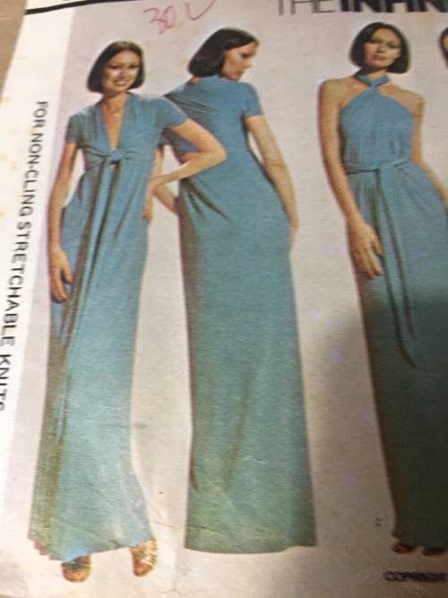 PATTERN MCCALL`S 5360*1976 (VINTAGE)(COMPLETE) - STUNNING UNIQUE INFINITE DRESS (ONE SIZE)