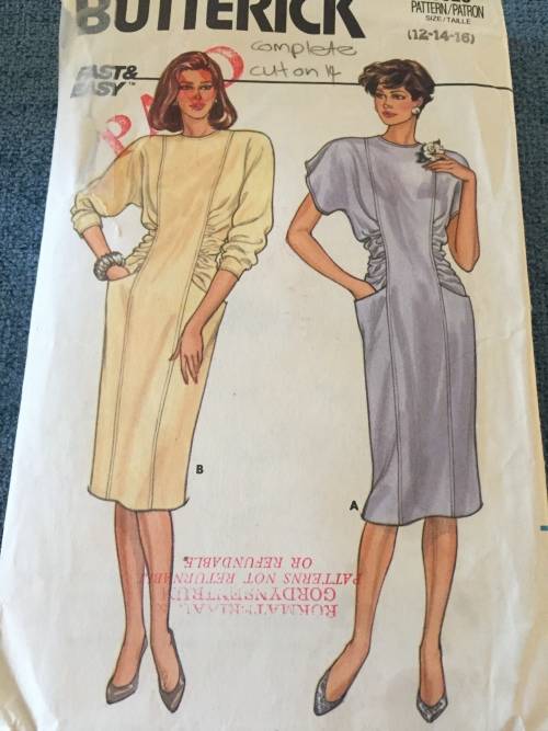 PATTERN BUTTERICK 3523 (COMPLETE, CUT ON 14) - BEAUTIFUL DRESS (SIZE 12-14)