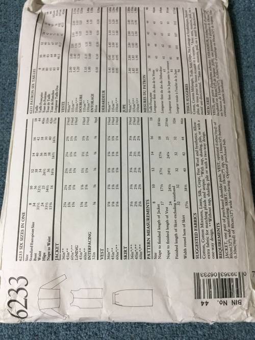 PATTERN NEW LOOK 6233 - BEAUTIFUL SKIRTS (SIZE 8-18)