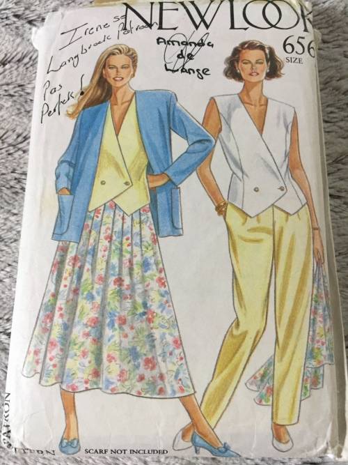PATTERN NEW LOOK 6565 - JACKET,WAISTCOAT,SKIRT,PANTS (SIZE 6-18)
