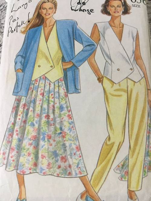 PATTERN NEW LOOK 6565 - JACKET,WAISTCOAT,SKIRT,PANTS (SIZE 6-18)