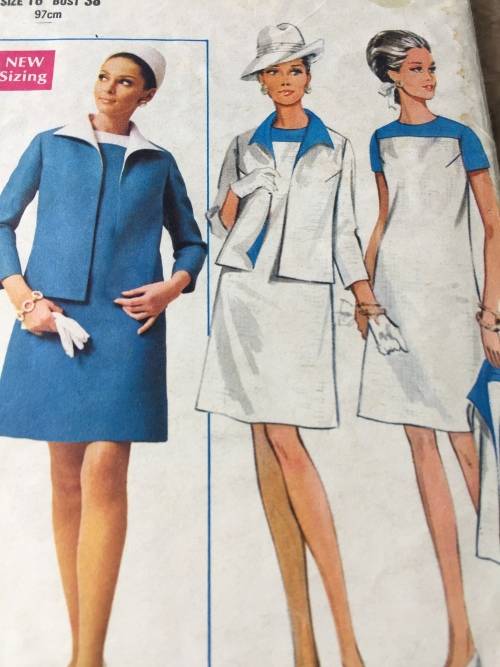 PATTERN BUTTERICK 4855 (VERY VINTAGE) - DRESS and JACKET (SIZE 16)