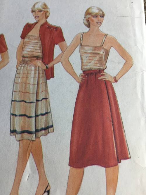 PATTERN BUTTERICK 3739 (VINTAGE, UNUSED) - JACKET,CAMISOLE,SKIRT,PANTS (SIZE 14)
