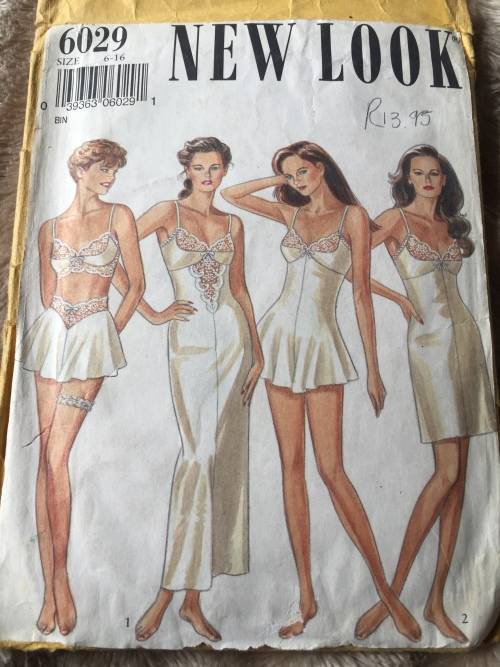 PATTERN NEW LOOK 6029 - LINGERIE (SIZE 6-16)