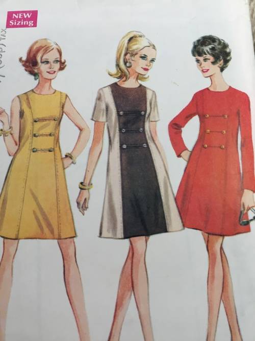 PATTERN MCCALL`S 9383*1968 (VERY VINTAGE, NEAT & TIDY PATTERN) - DRESS (SIZE 12)