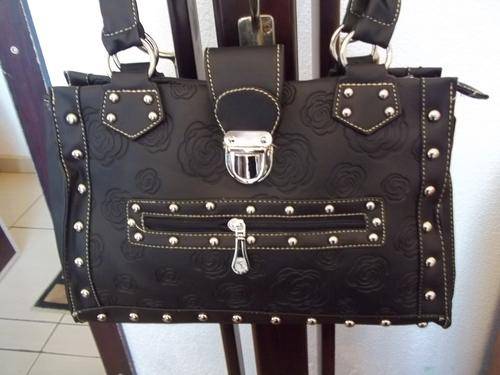 ***Stunning Ladies leather Bag in BLACK WITH STUDS. Great quality,  A Great buy!