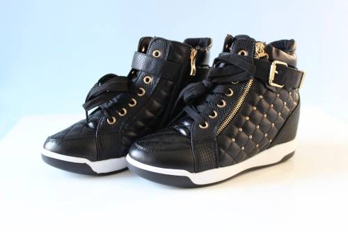 **Stunning** Studded black ladies sneakers-available in size 3 . High quality, stunning design!