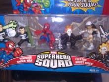 Original MARVEL SUPER-HERO SQUAD- "PUNISHER*spider-man*ELECTRA*ghost rider*