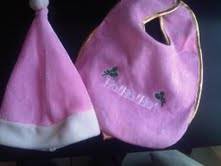 Beautiful Baby Chrismas Hat and Bib set(Pink)- GET INTO THE SPIRIT OF XMAS- Adorable