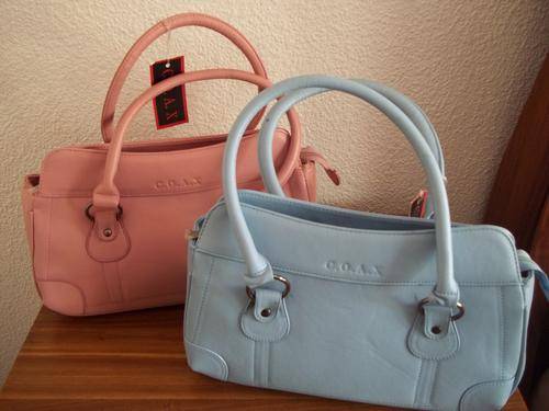 Beautiful designer style ladies Soft leather look hand bag in PINK or BLUE!. Look great anytime