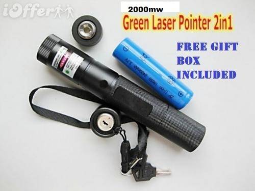 2000mw Green Laser pointer + FREE GIFT BOX