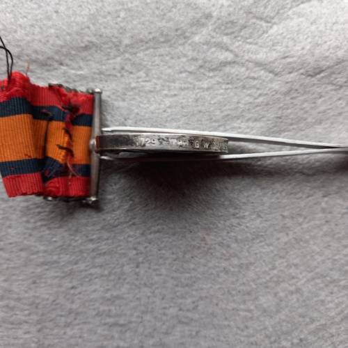 1 X FULL SIZE BOER WAR MEDAL. AWARDED TO TPR. G.W. DEMMER No. 1729. STEINAECKER`S H. WITH RIBBON