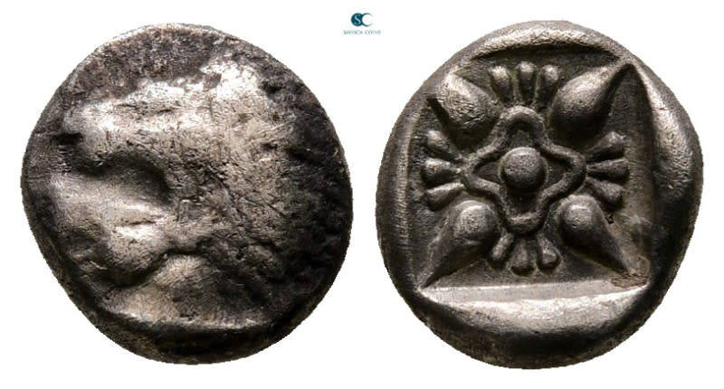 Ancient Greek Silver coin | Ionia, Miletos | Lion Head | 525-475 BC