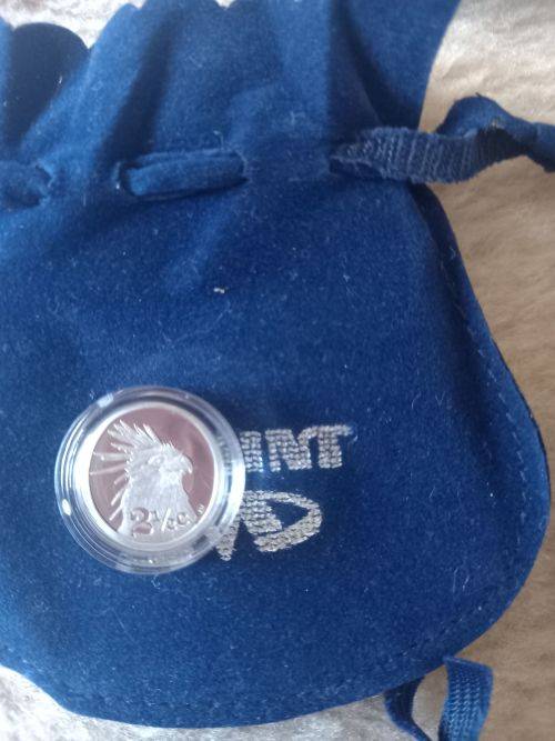 2 1/2 cTickey Proof Secretary Bird 1.41g Sterling Silver