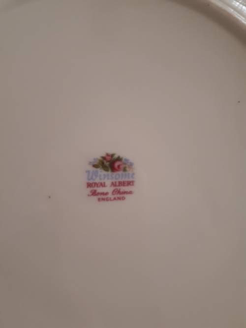 Royal Albert `Winsome` (21 piece) PLUS gold plated tea spoons and cake forks (13 piece)