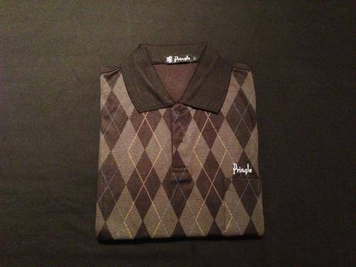 PRINGLE Long Sleeve Mens Golfer - Large