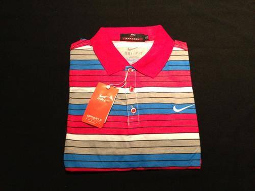 NIKE Striped Mens Summer Golfer - Medium