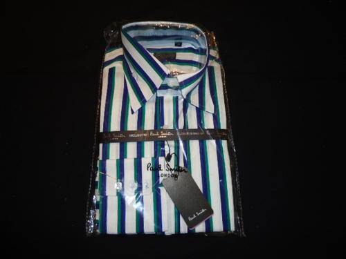 PAUL SMITH High Collar Shirt - Large Slim Fit