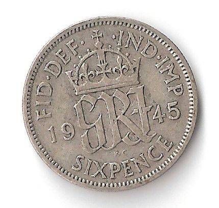 1945 Six Pence! ***CRAZY R1 Auction!***