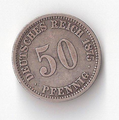 1875 *German* Fifty Pfennig! ***CRAZY R1 Auction!***