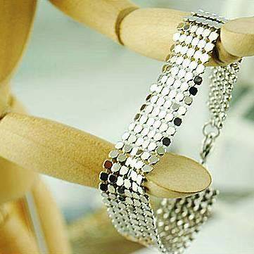 IMPORTED STOCK! Cool ***CHAINMAILLE*** Silver Clad Bracelet!