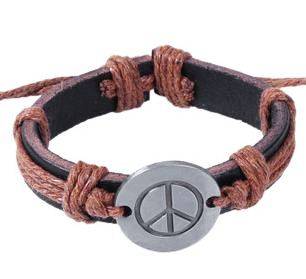 IMPORTED STOCK! Trendy Unisex ***PEACE*** Leather Bracelet!