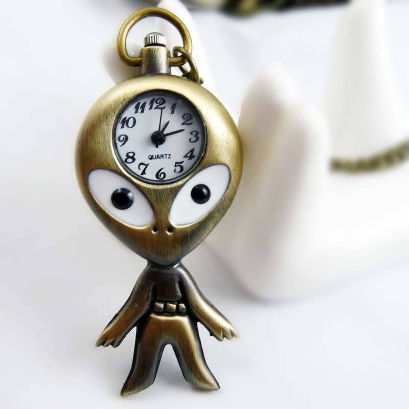IMPORTED STOCK! Trendy Unisex ***ALIEN*** Mini Pocket Watch!