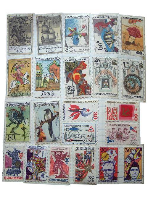 22 x various Czechoslovakian stamps (as shown)