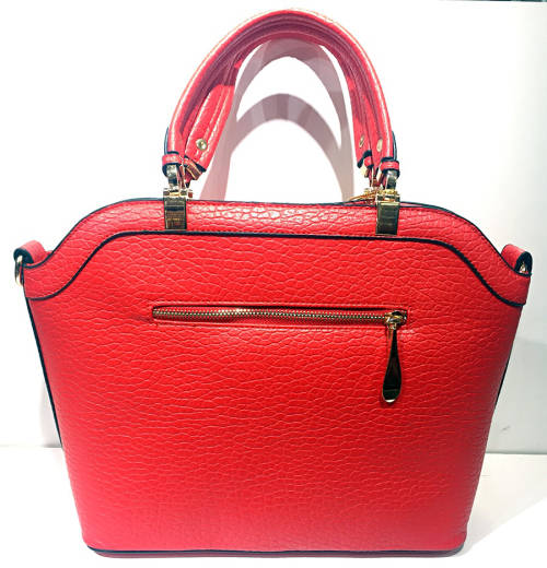 lady's elegant handbag with "V" in front (sling included)  red     size: 30×24×14cm
