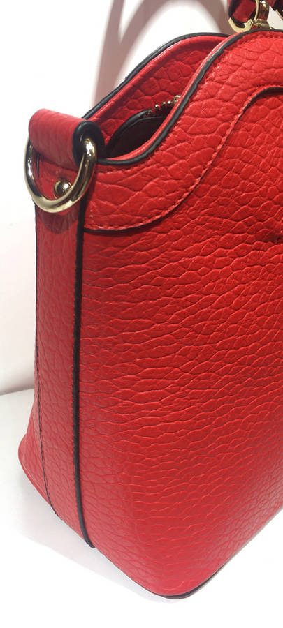 lady's elegant handbag with "V" in front (sling included)  red     size: 30×24×14cm