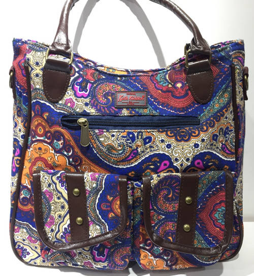 lady's floral handbag sling included  material:canvas   size: 12×30×29cm