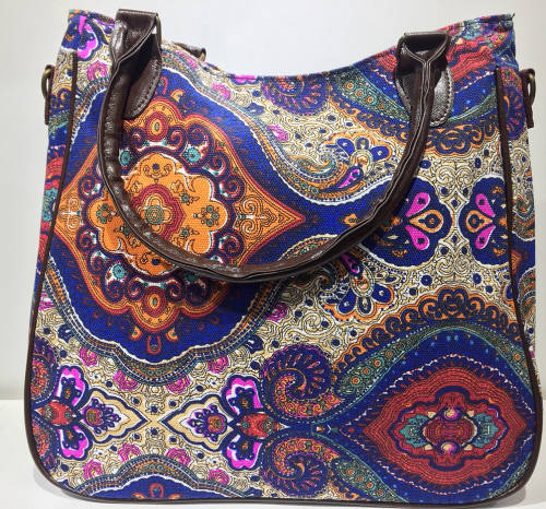 lady's floral handbag sling included  material:canvas   size: 12×30×29cm