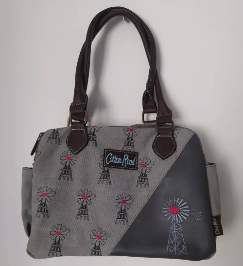 Cotton Road bag, CLOSING DOWN SALE shoulder/sling bag with windmill pattern, size: 37x25x16cm