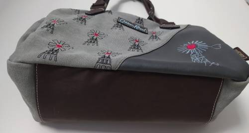 Cotton Road bag, CLOSING DOWN SALE shoulder/sling bag with windmill pattern, size: 37x25x16cm