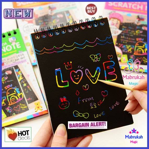 ***3 ON AUCTION***NEW***AMAZING MAGIC RAINBOW SCRATCH PAD***AMAZING DEAL***BID PER ITEM!!!