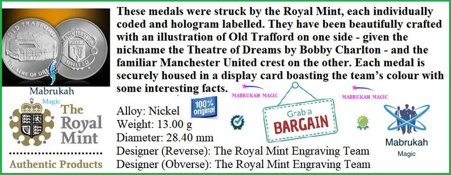 *NEW***THE ROYAL MINT MANCHESTER UNITED MEDAL***SIZZLING DEAL*BUY PER ITEM!!!
