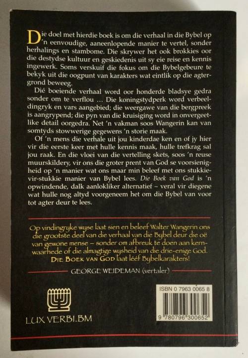 Die Boek van God - Walter Wangerin. Sagteband, 1e Uitg. 1e dr. 2003