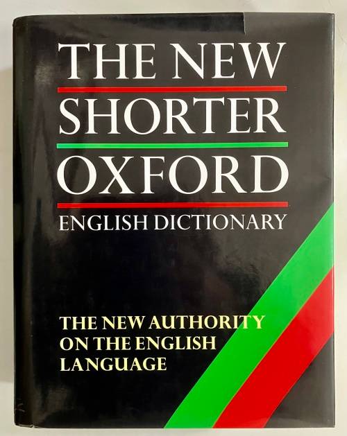 The New Shorter Oxford English Dictionary (2 vol.) Hardcover w dj, 1993