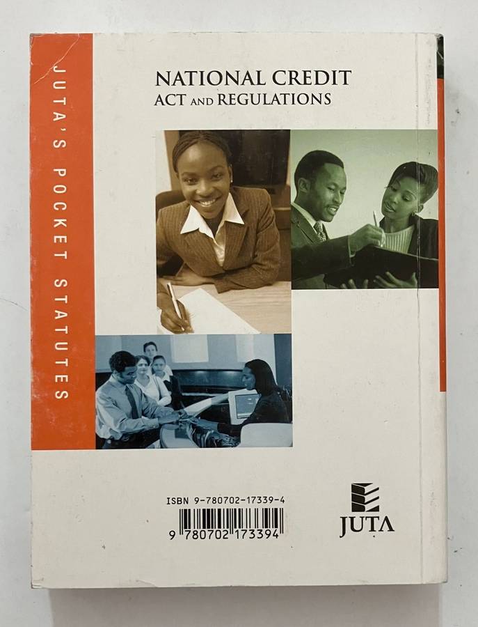 National Credit Act and Regulations - Juta. Softcover, 1st Ed. 2007